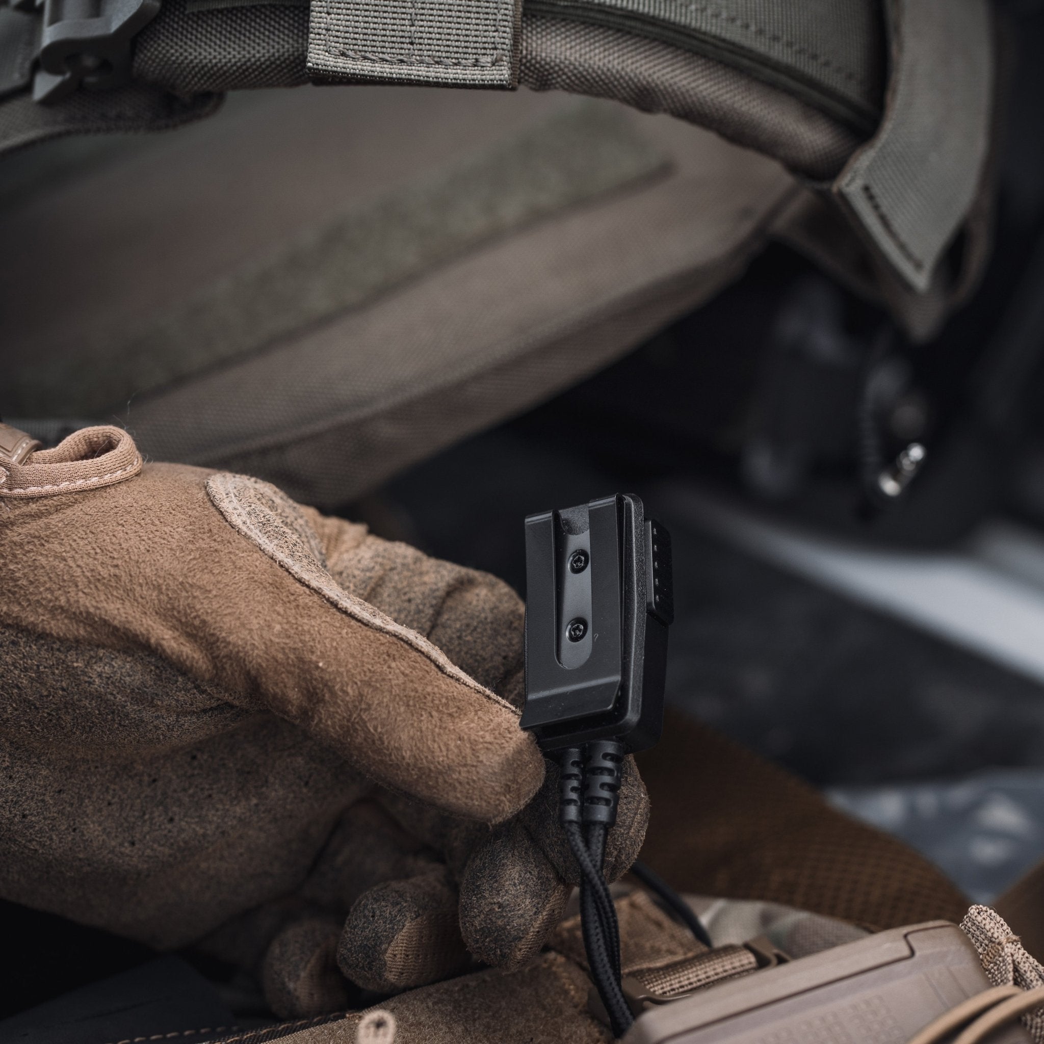CYCLONE2™ Waterproof (IP67) PTT/Mic, QD, Replacement, MOLLE Clip - Sheepdog Microphones
