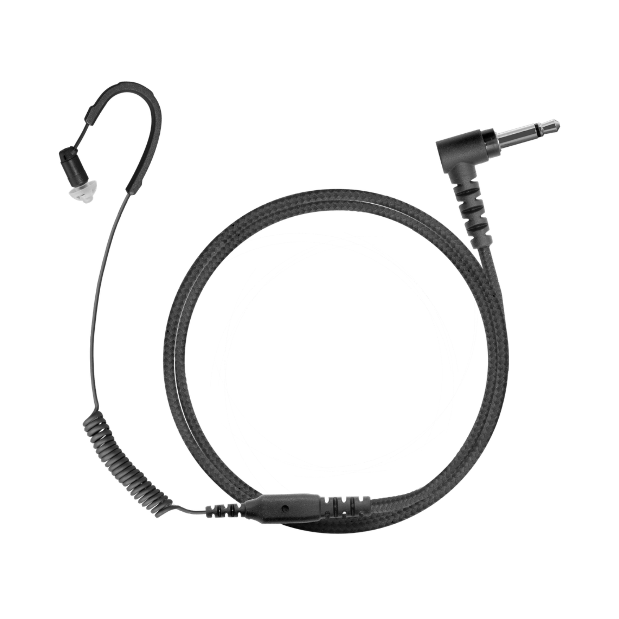 HDLO™ Tactical Earpiece, Braided Cable, (Black) - Sheepdog Microphones