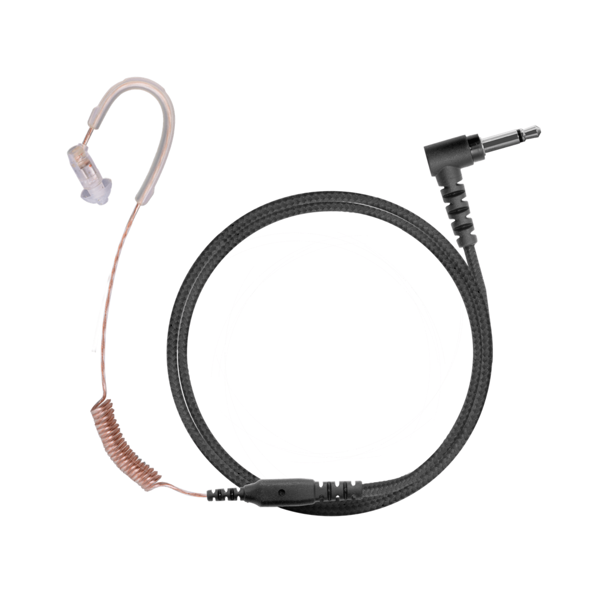 HDLO™ Tactical Earpiece, Braided Cable (Clear) - Sheepdog Microphones