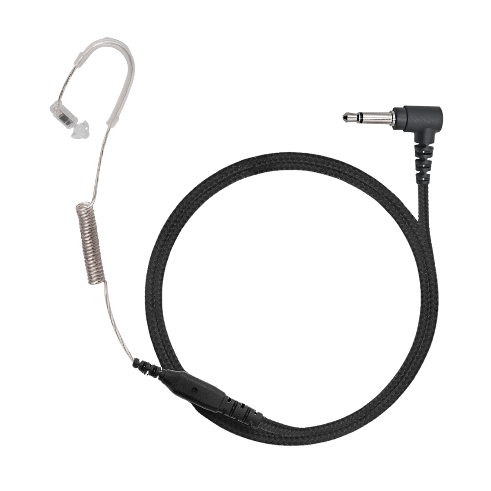HDLO™ Tactical Earpiece, Braided Cable (Clear) - Sheepdog Microphones