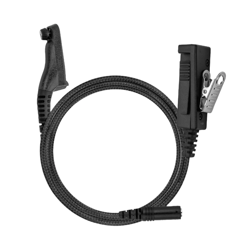 N-Ear: 2-Wire PTT Microphone, Braided Fiber