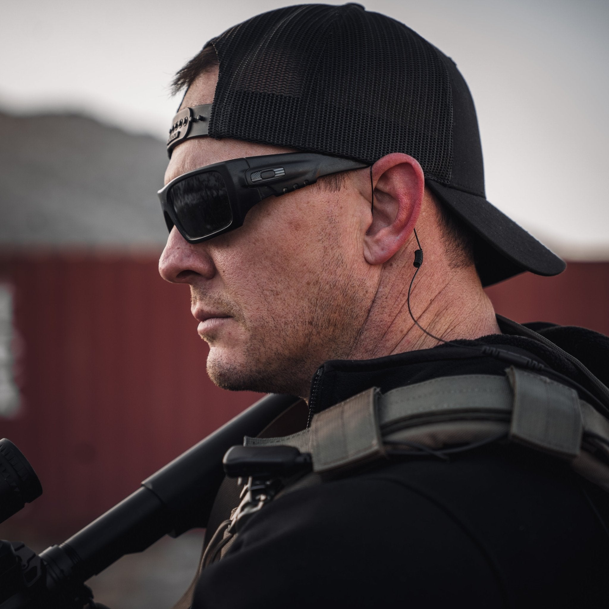 N - Ear 360 Flexo Earpiece, Black, Braided Fiber, SHEEPDOG Exclusive - Sheepdog Microphones