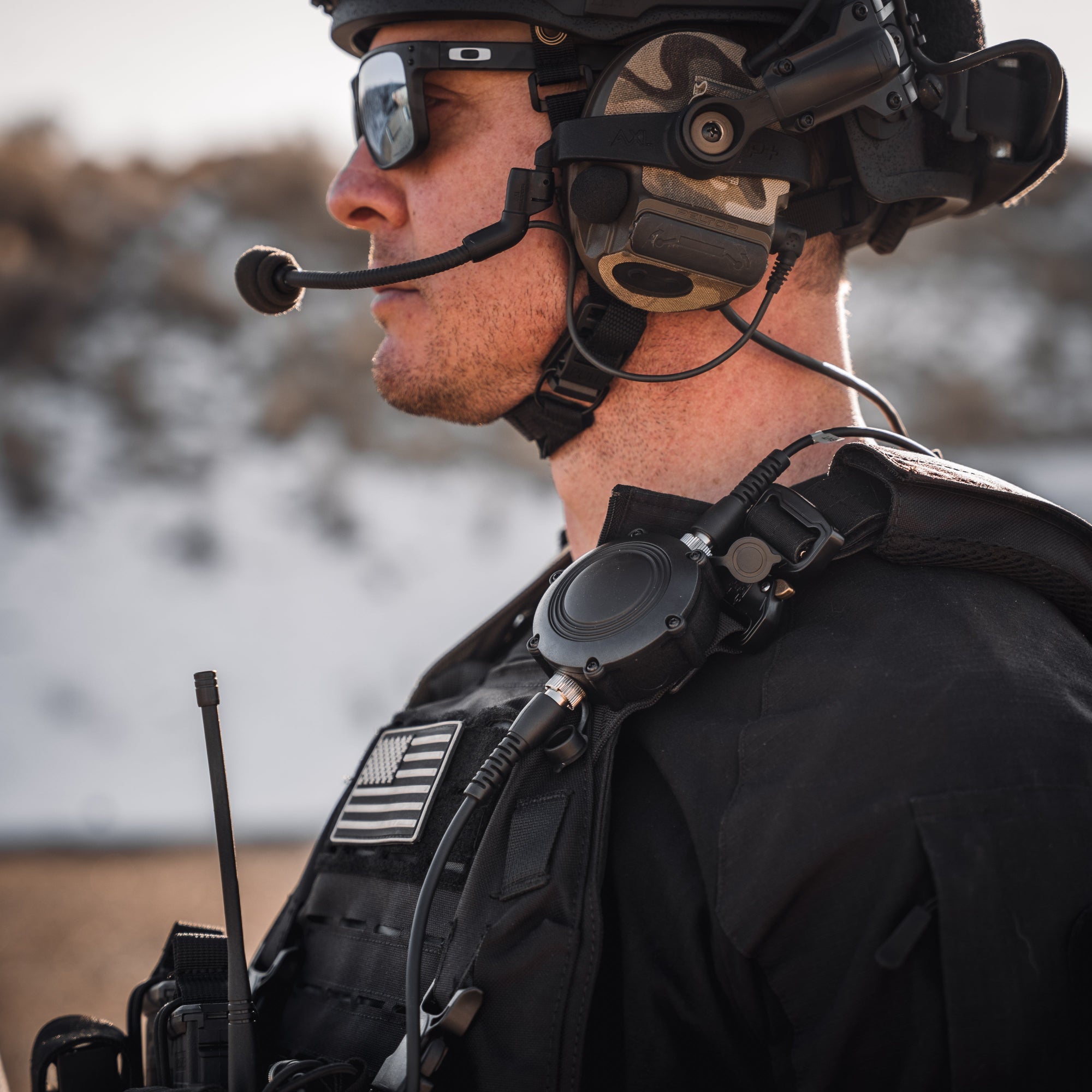 Tactical PTT, NEXUS, Ops - Core/Comtac Compatible, Quick Disconnect - Sheepdog Microphones