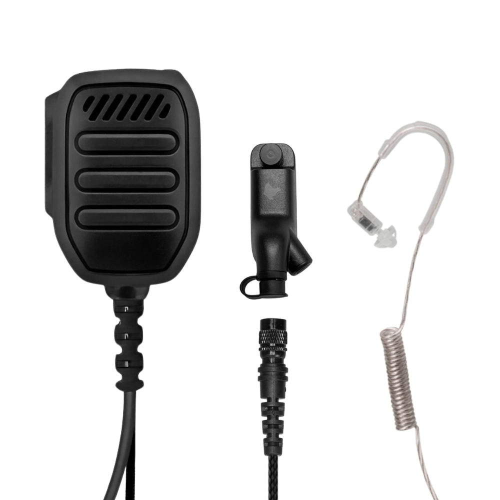 TRIAD2™ Waterproof (IP68) PTT/Mic, Quick Disconnect, HDLO™ Earpiece - Sheepdog Microphones