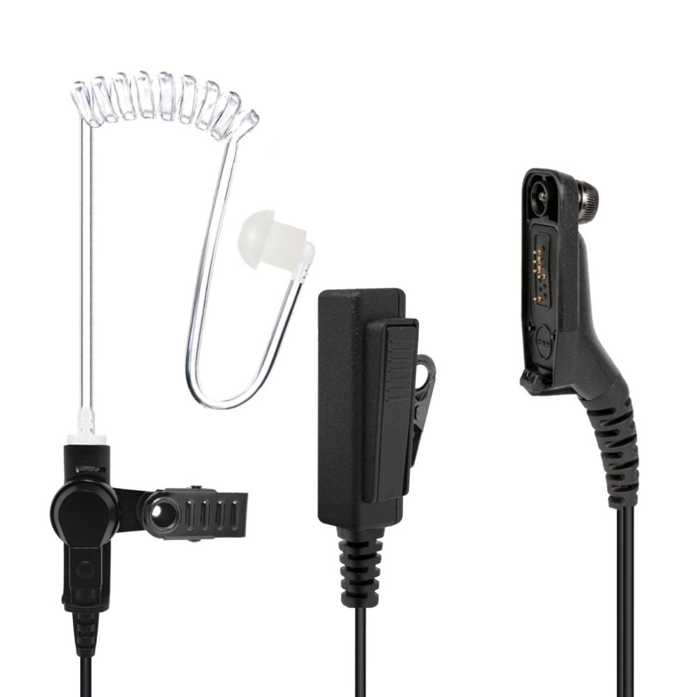 BOMMEOW Clear Tube Earphone With PTT For Motorola APX-2000 APX7000 XPR7350 Radios