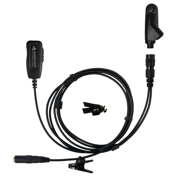 Sheepdog QD 2-Wire Surveillance PTT Kit, Harris XL185P XL200P, 3.5mm Port - Sheepdog Microphones