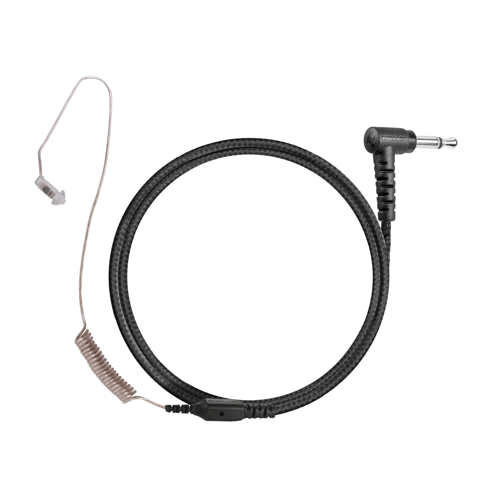 AWARE® Tactical Earpiece, Braided Cable (Clear) - Sheepdog Microphones