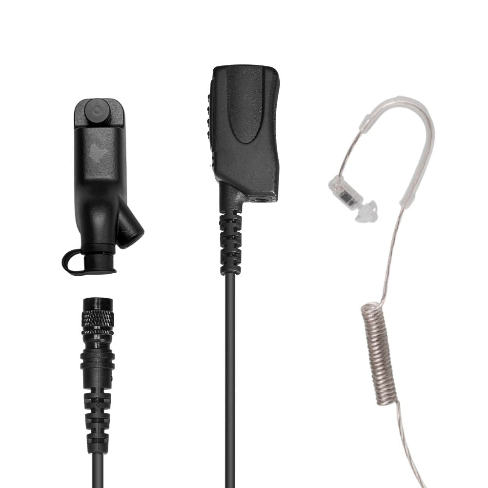 CYCLONE PTT/Mic, Quick Disconnect, HDLO Earpiece Kit - Sheepdog Microphones