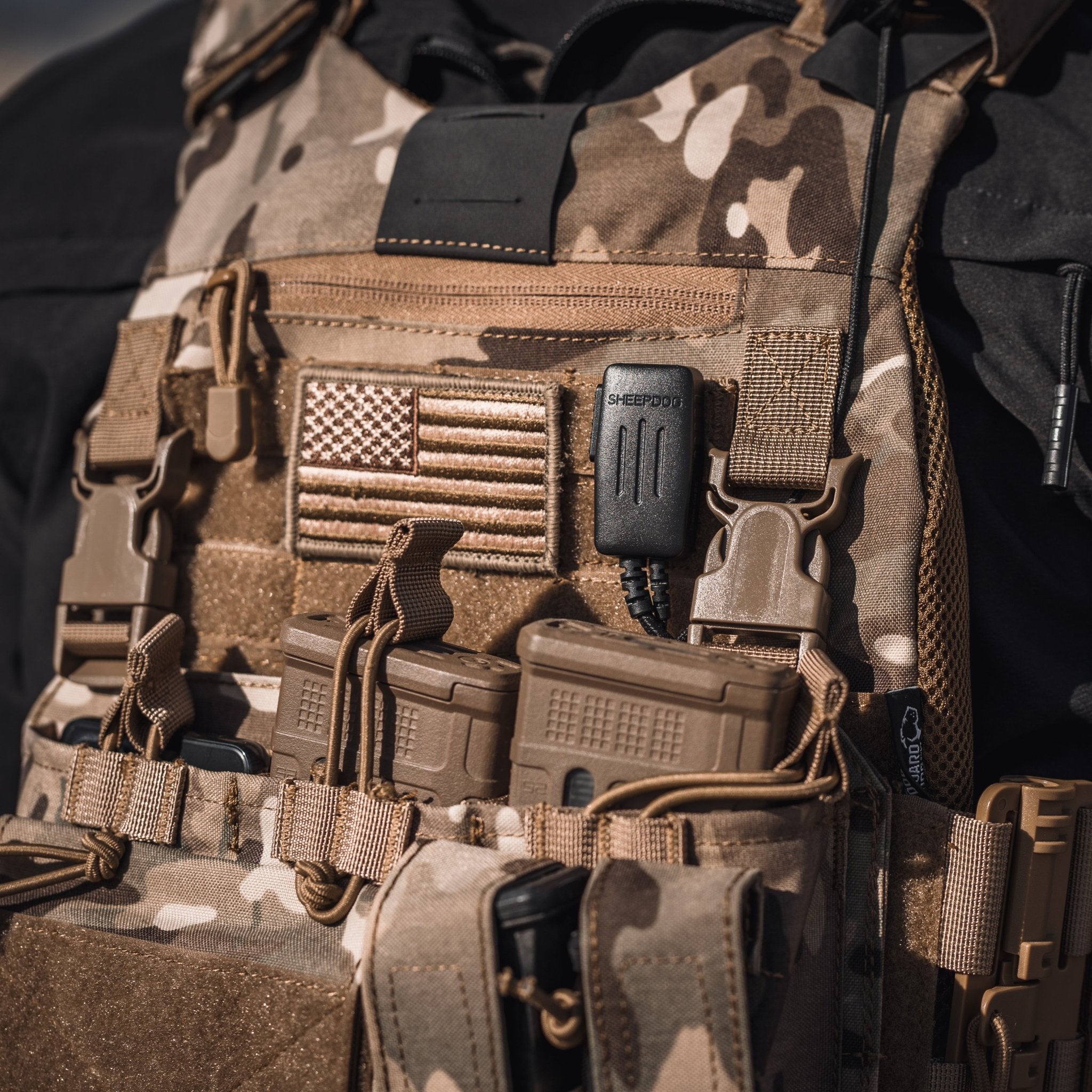 CYCLONE2™ Waterproof (IP67) PTT/Mic, QD, Replacement, MOLLE Clip - Sheepdog Microphones