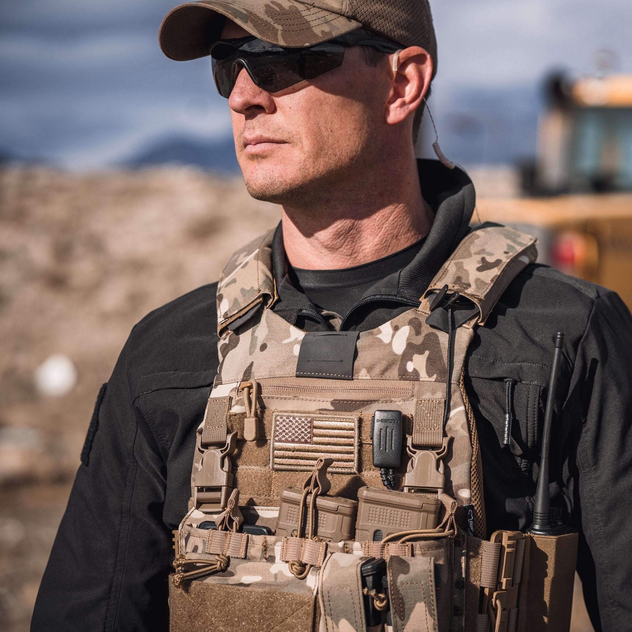 CYCLONE2™ Waterproof (IP67) PTT/Mic, QD, Replacement, MOLLE Clip - Sheepdog Microphones