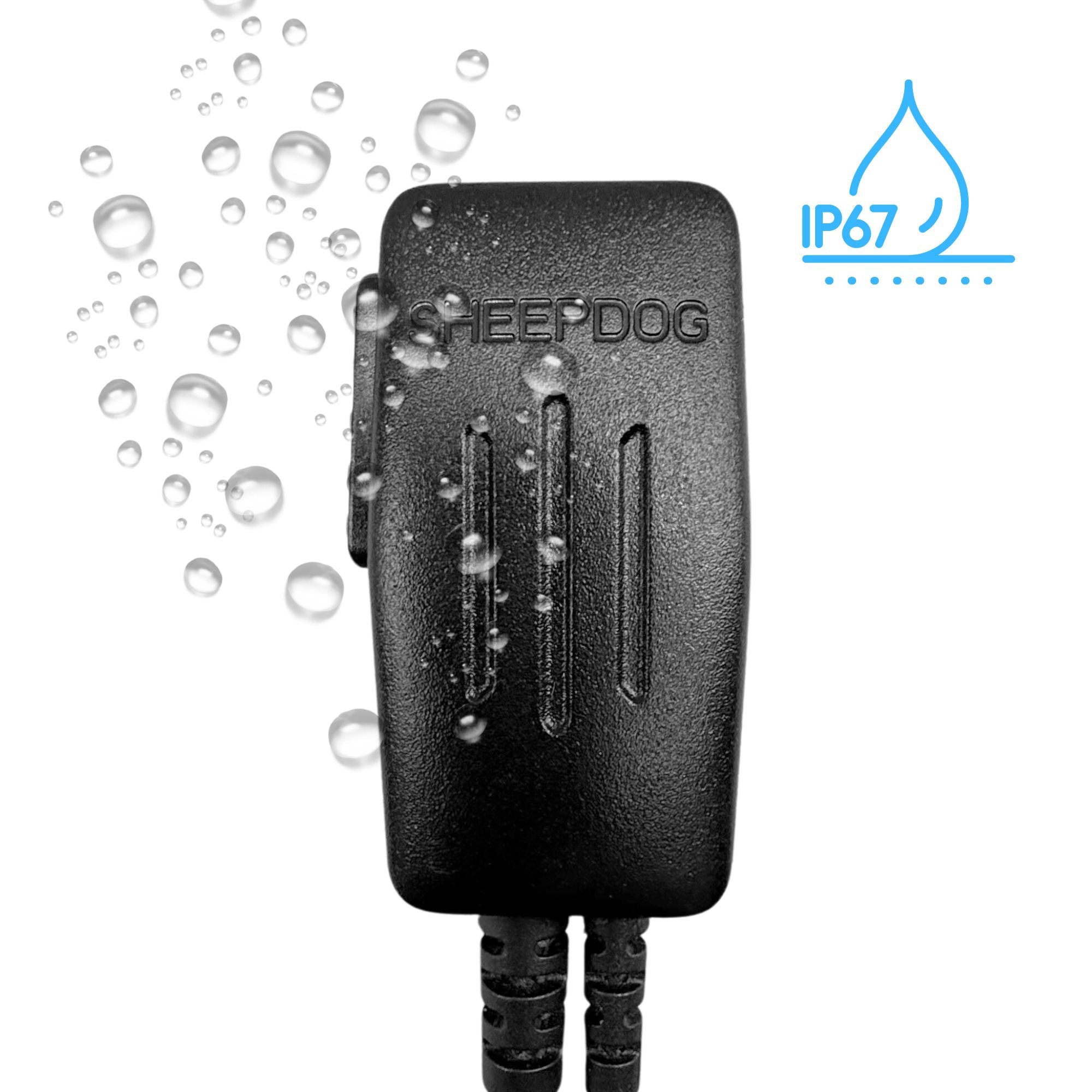 CYCLONE2 Waterproof (IP67) PTT/Mic, Quick Disconnect, MOLLE Clip - Sheepdog Microphones