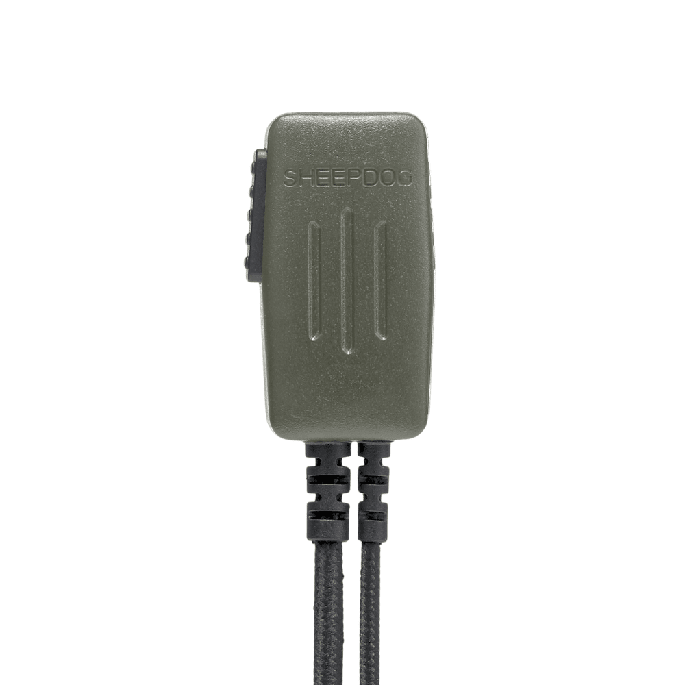 CYCLONE2™ Waterproof (IP67) PTT/Mic, Quick Disconnect, Ranger Green - Sheepdog Microphones