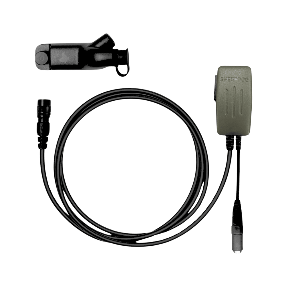 CYCLONE2™ Waterproof (IP67) PTT/Mic, Quick Disconnect, Ranger Green - Sheepdog Microphones