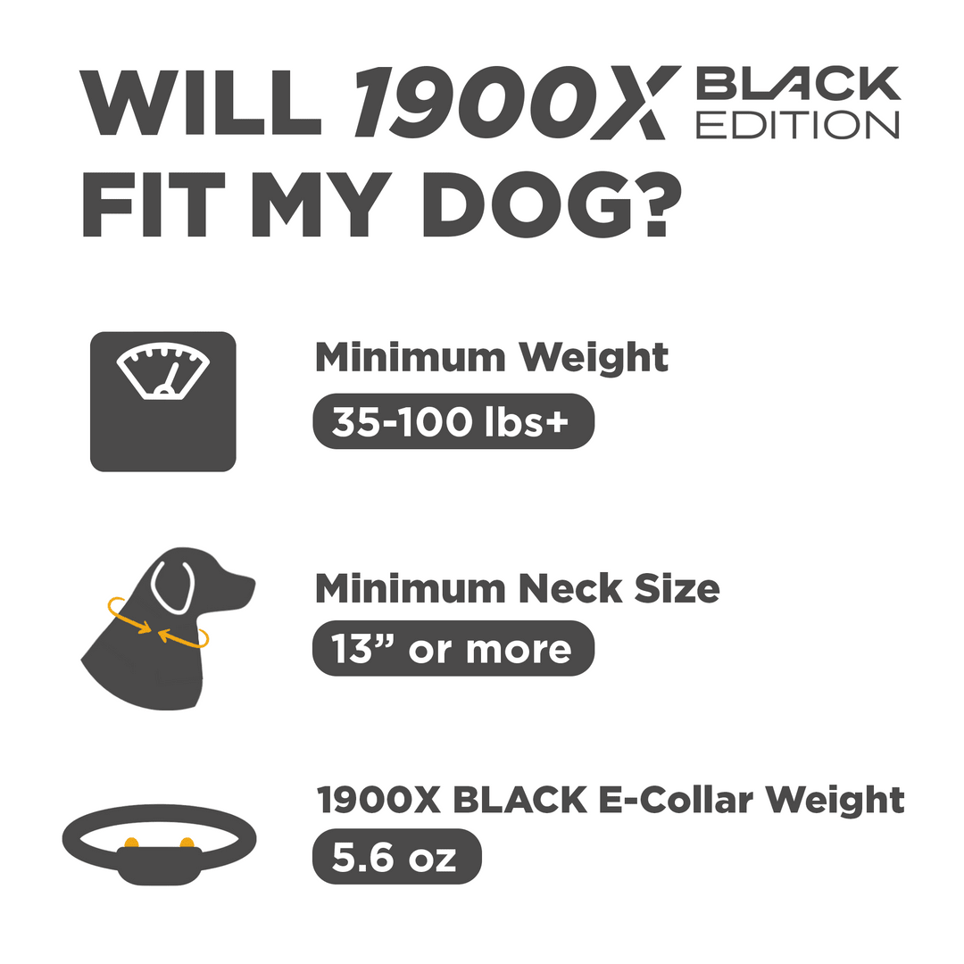 Dogtra 1900X Black Edition 1-Dog Unit - Sheepdog Microphones