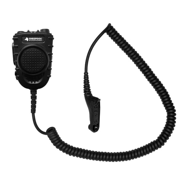 Dual PTT Speaker Mic, 3.5mm and NEXUS Port, Motorola APX - Sheepdog Microphones