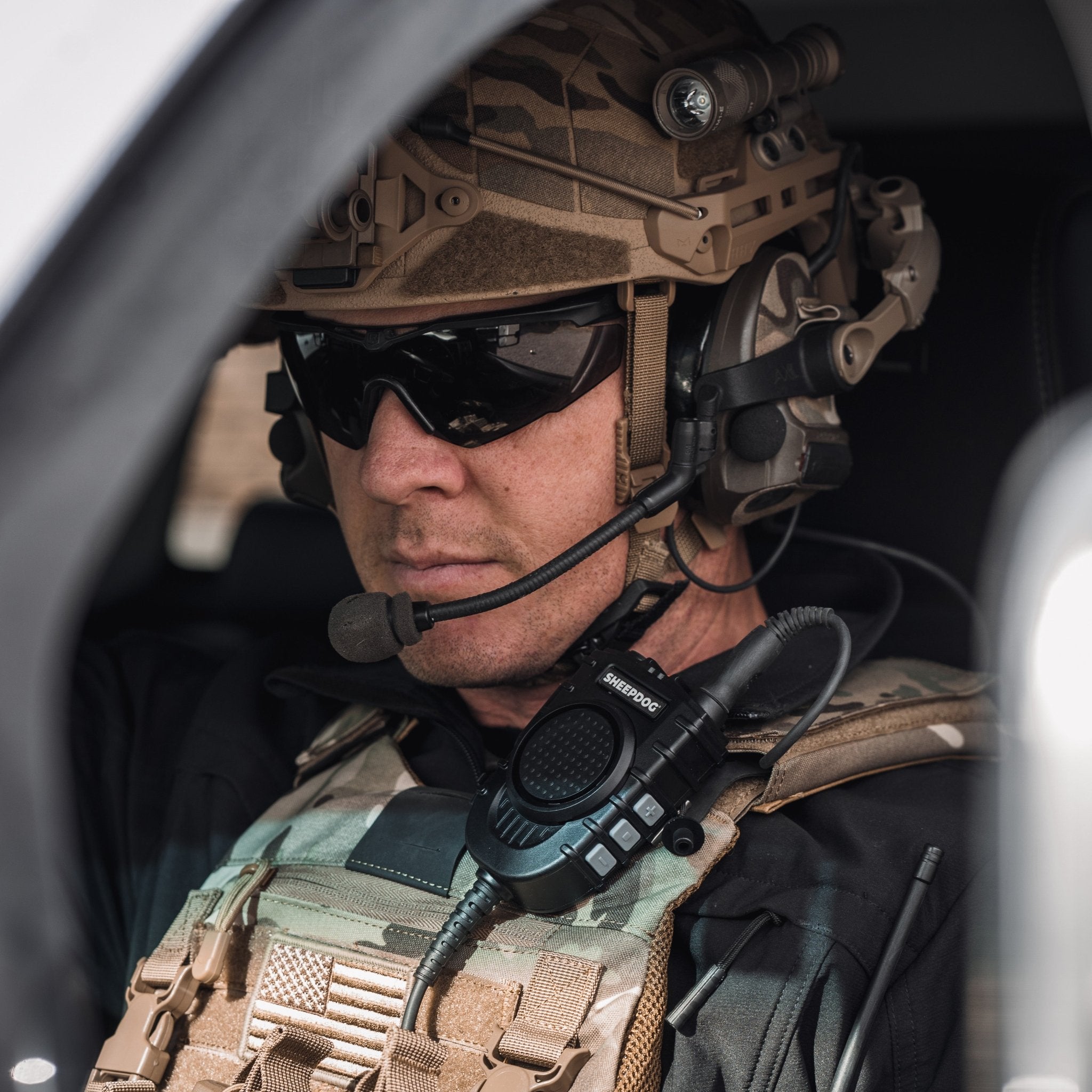 ENGAGE™ Tactical PTT Mic, 3.5mm/NEXUS, Ops - Core/Peltor COMTAC - Sheepdog Microphones