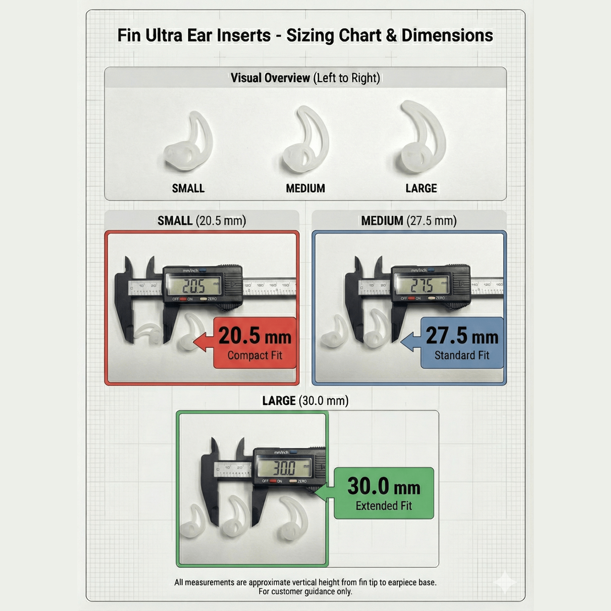 Fin Ultra Eartip, Tubeless Micro Sound Earpieces, Clear - Sheepdog Microphones