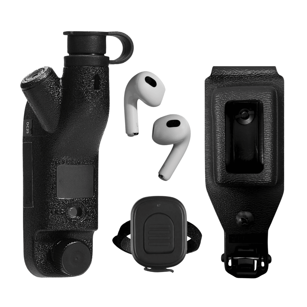 Motorola APX Bluetooth Adapter with Wireless PTT and Earbuds - Sheepdog Microphones