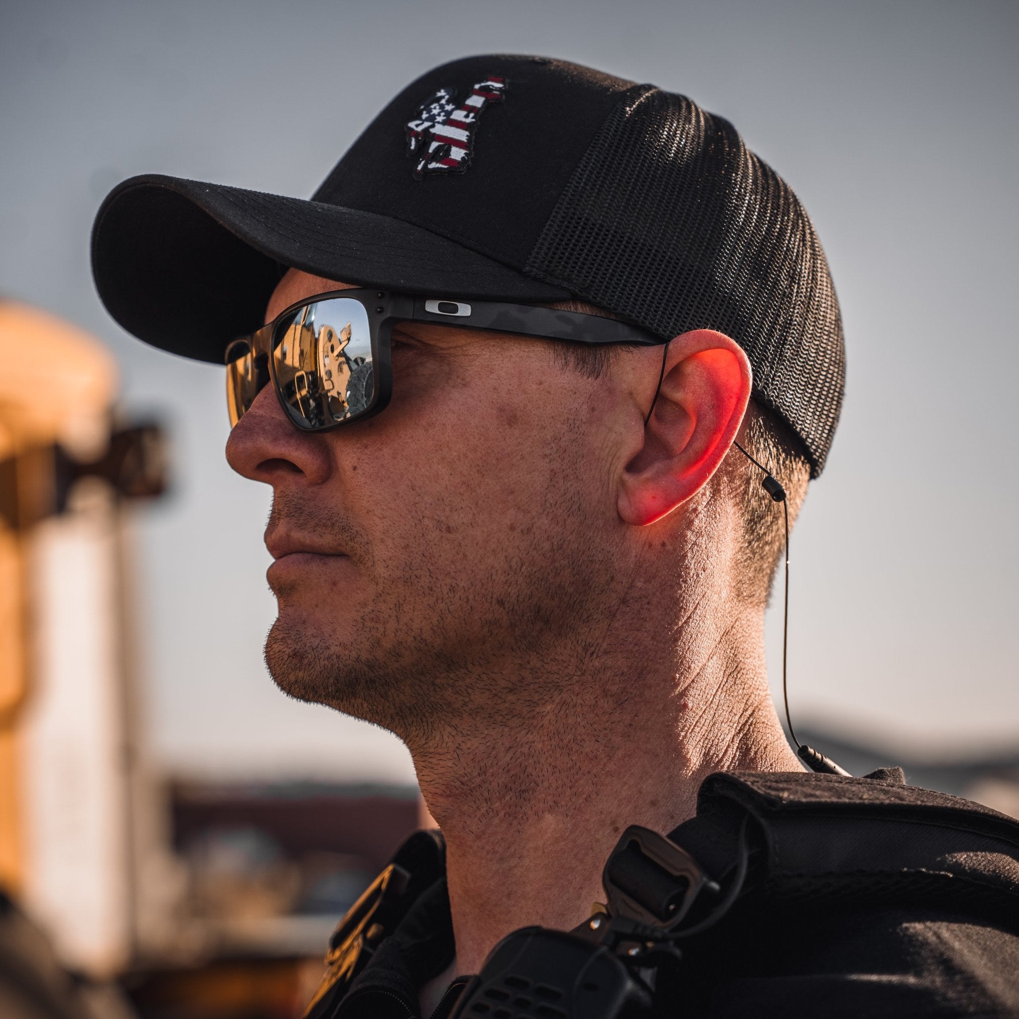 N - Ear 360 Flexo Earpiece, Black, Braided Fiber, SHEEPDOG Exclusive - Sheepdog Microphones