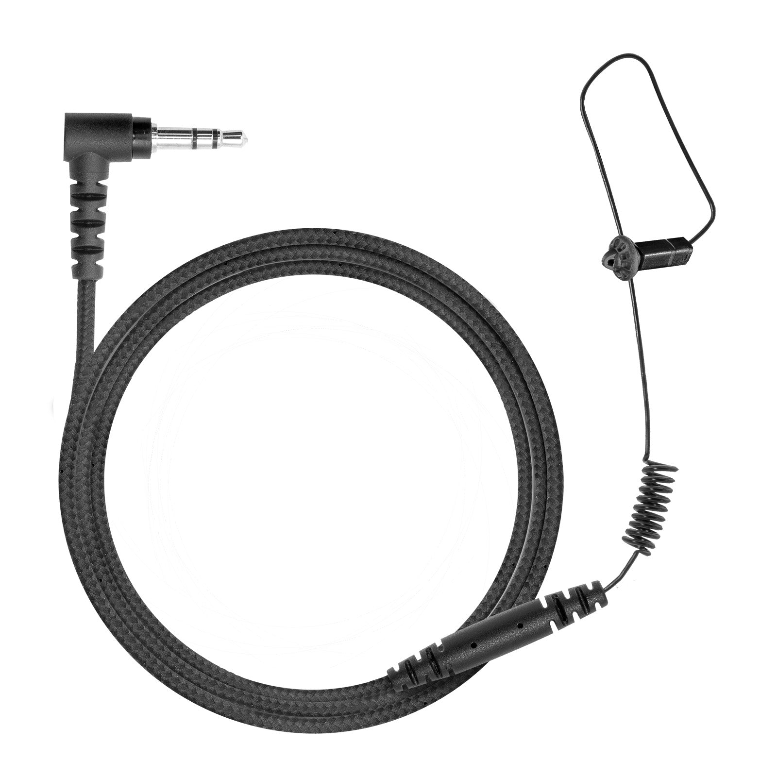 N - Ear 360 Flexo Earpiece, Black, Braided Fiber, SHEEPDOG Exclusive - Sheepdog Microphones