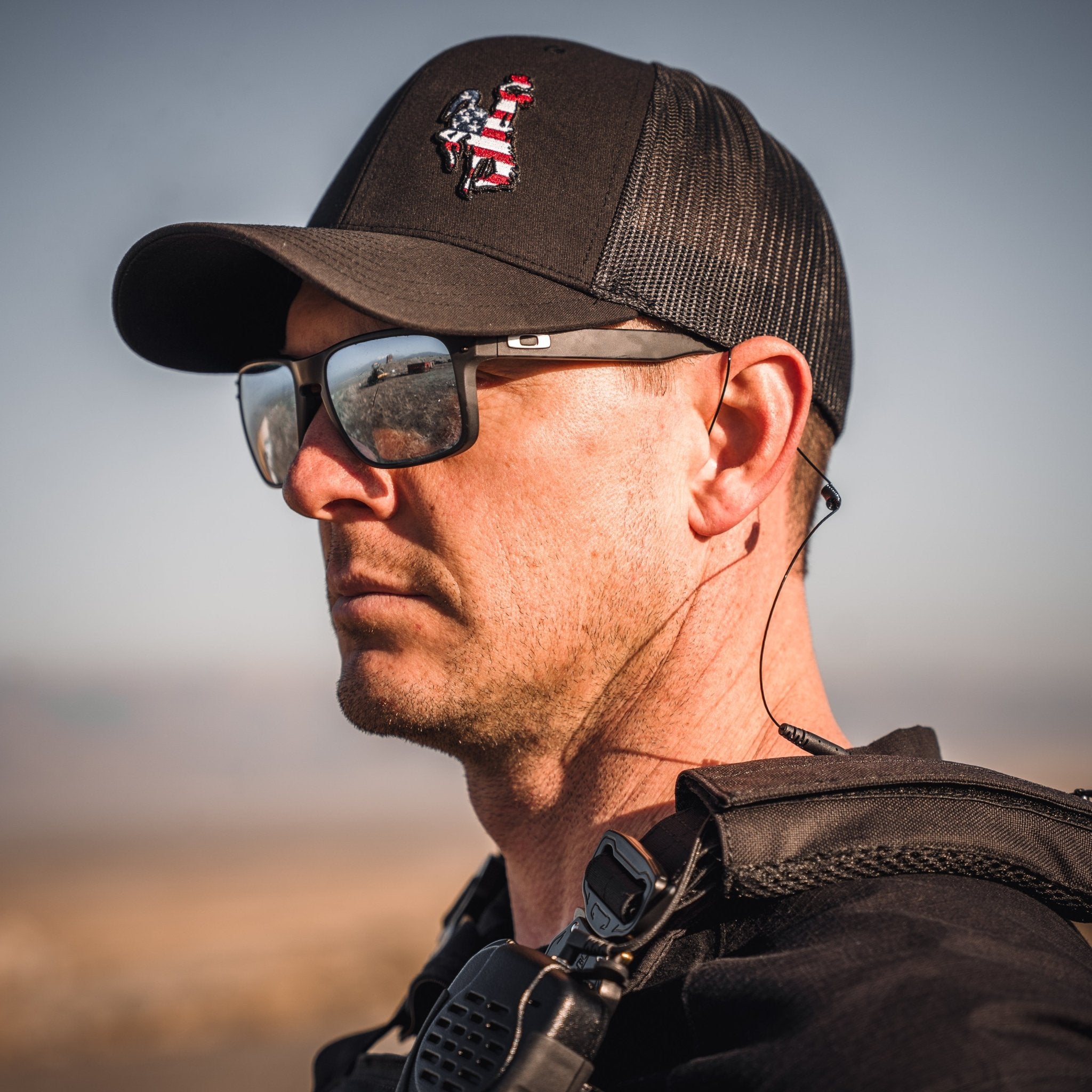 N - Ear 360 Flexo Earpiece, Black, Braided Fiber, SHEEPDOG Exclusive - Sheepdog Microphones