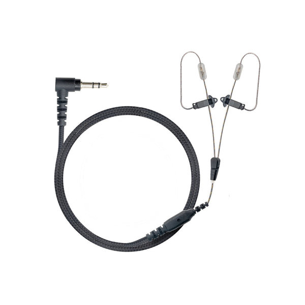 N-Ear 360 Original Dual Tactical Earpiece, Braided Cable - Sheepdog Microphones