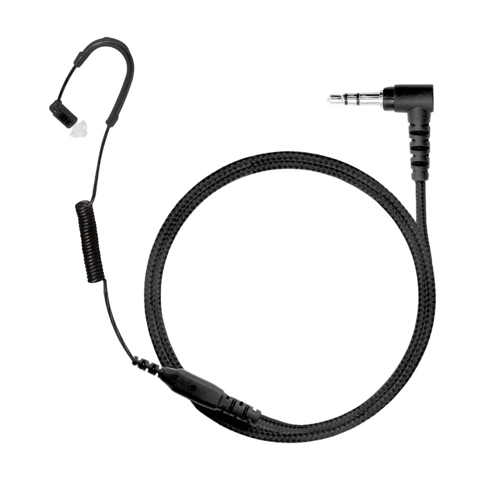 Sheepdog HDLO Tactical Earpiece, Braided Cable, Tubeless (Black) - Sheepdog Microphones