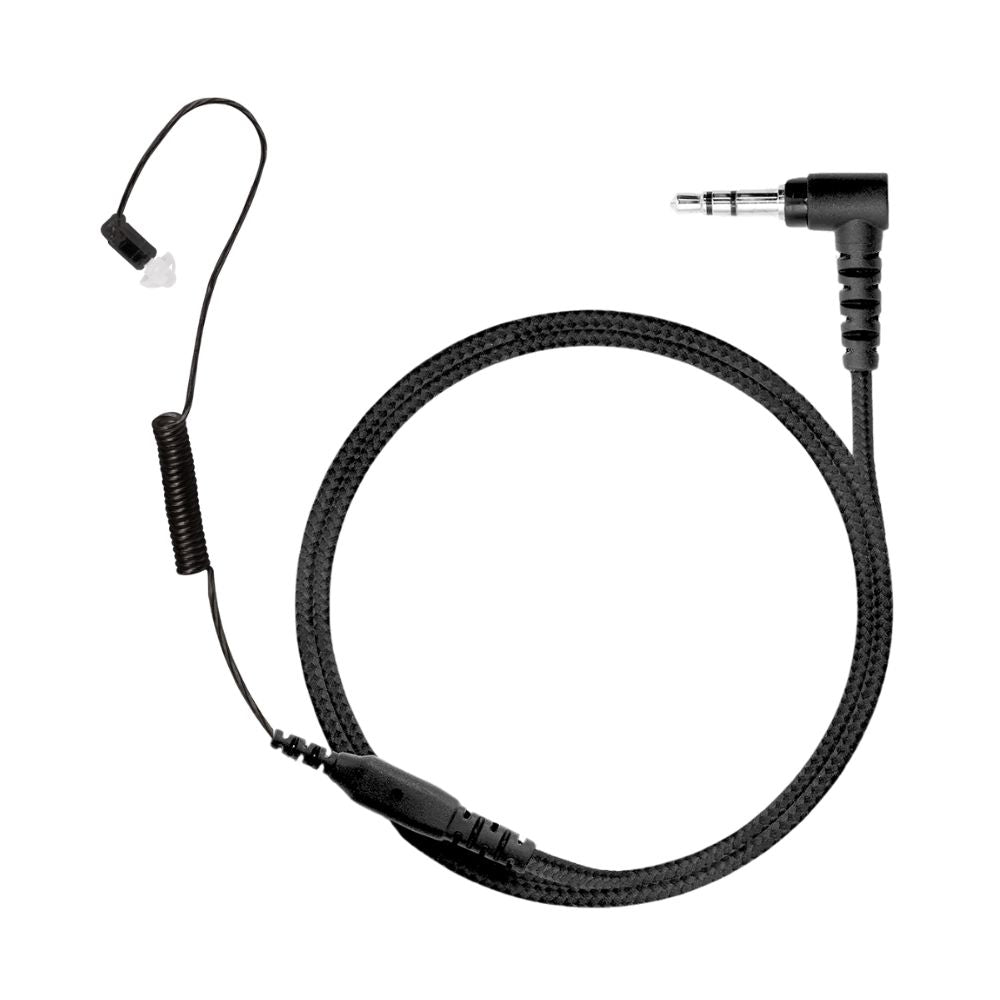 Sheepdog HDLO Tactical Earpiece, Braided Cable, Tubeless (Black) - Sheepdog Microphones