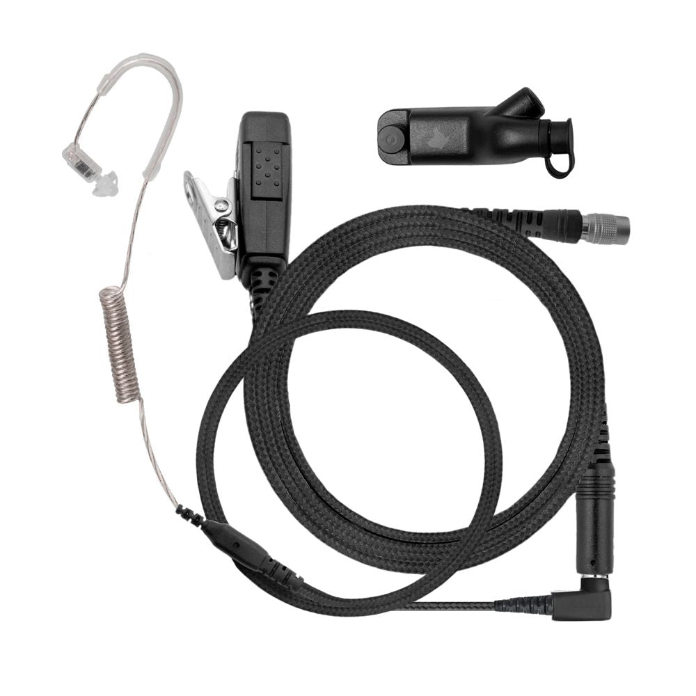 ZULU 1 - Wire Surveillance Kit, Tactical (Braided), Quick Disconnect - Sheepdog Microphones