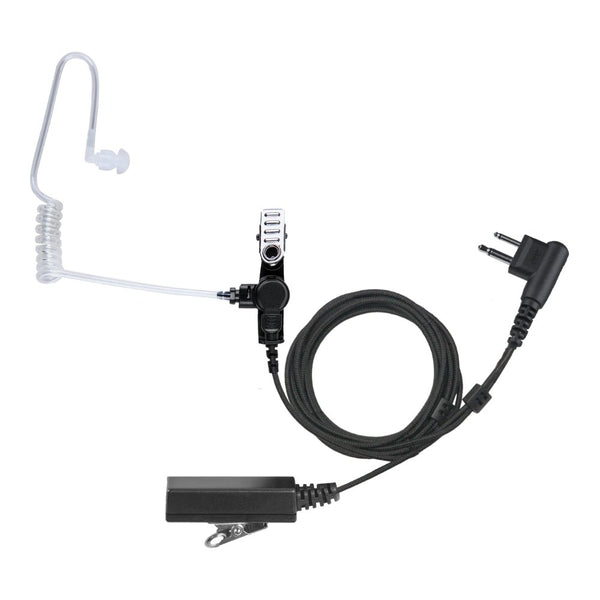 2-Wire Surveillance Microphone Earpiece (Braided Cable), Motorola 2-Pin - Sheepdog Microphones
