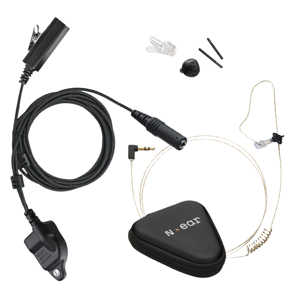 N-Ear 360 Flexo - Covert Police 2-Wire Surveillance Earpiece, Harris (HR2)