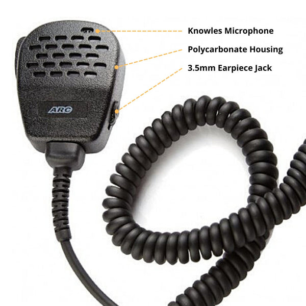 ARC S11036 Heavy Duty Police Remote Speaker Mic for Harris XG100P XL150P XL185 XL200P Radios - Sheepdog Microphones®