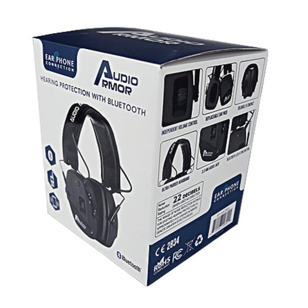 Audio Armor Hearing Protection Headset with Bluetooth Adapter and PTT for Motorola APX Series Radios - Sheepdog Microphones