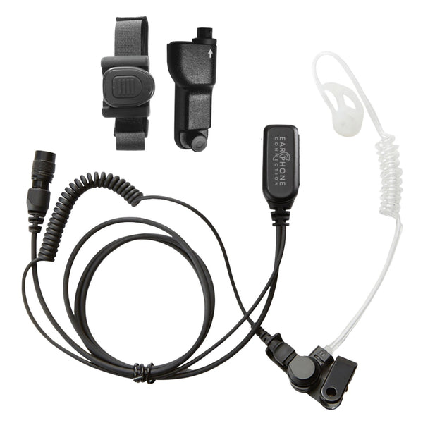 Combi Hawk Lapel Mic with Wireless PTT and Adapter for Motorola APX - Sheepdog Microphones