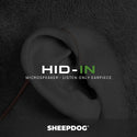 Impact HID-IN Micro Tubeless Listen-Only Earpiece, Black Cable - Sheepdog Microphones