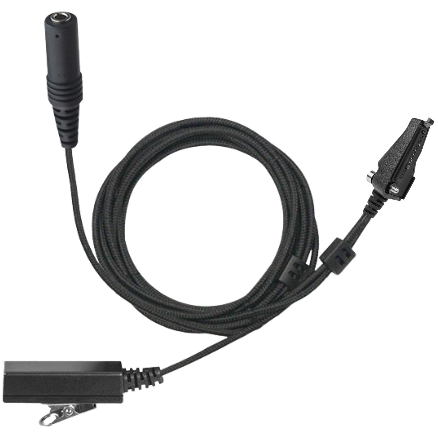 N-ear 2-Wire Surveillance PTT Kit, Kenwood NX and TK Series, 3.5mm Earpiece Port - Sheepdog Microphones