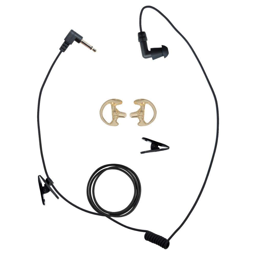 PROFILE Tubeless Listen Only Earpiece, Black, 3.5mm Connector - Sheepdog Microphones