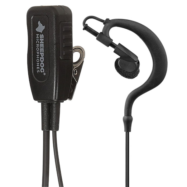 Sheepdog Alpha Earhook Earpiece, Motorola 2-Pin - Sheepdog Microphones