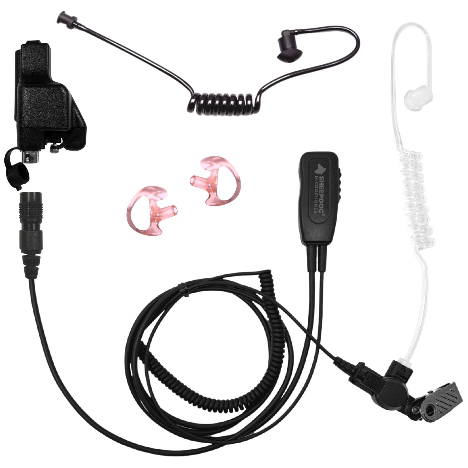 Sheepdog ALPHA Quick Disconnect Police Microphone Earpiece - Motorola XTS - Sheepdog Microphones