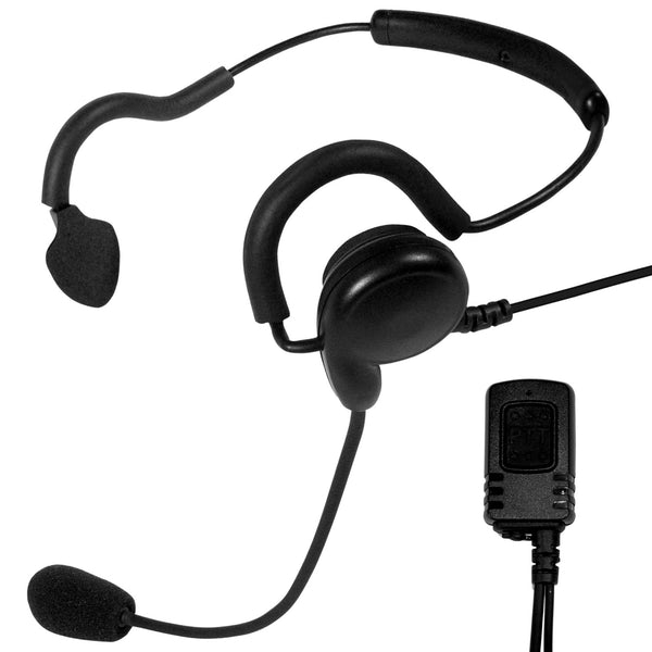 Sheepdog Boom Mic Headset for Kenwood TK and NX Series Radios - Sheepdog Microphones