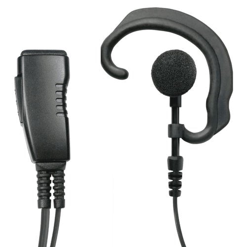 Sheepdog Earhook Earpiece Lapel Mic - Kenwood 2-Pin - Sheepdog Microphones