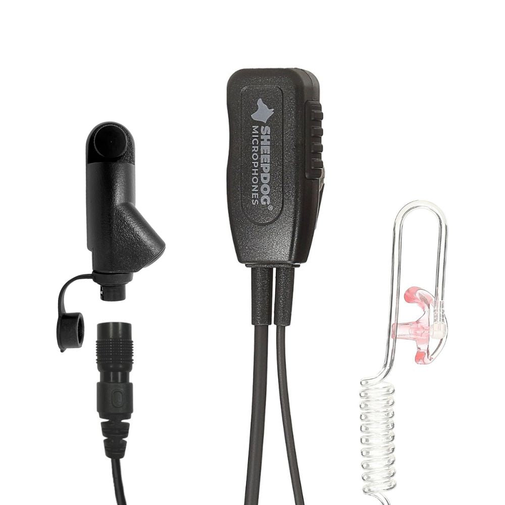 Sheepdog ELITE QD Lapel Mic Earpiece, Harris XL185 XL200P - Sheepdog Microphones