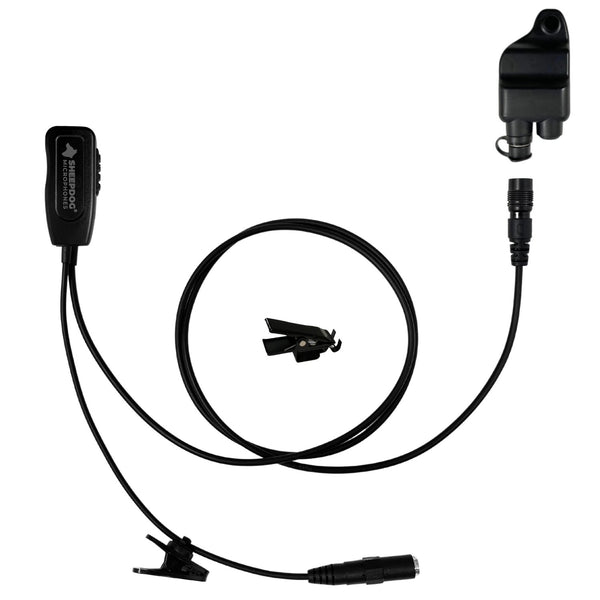 Sheepdog Police 1-Wire Lapel PTT, Harris XG/XL Series, 3.5mm