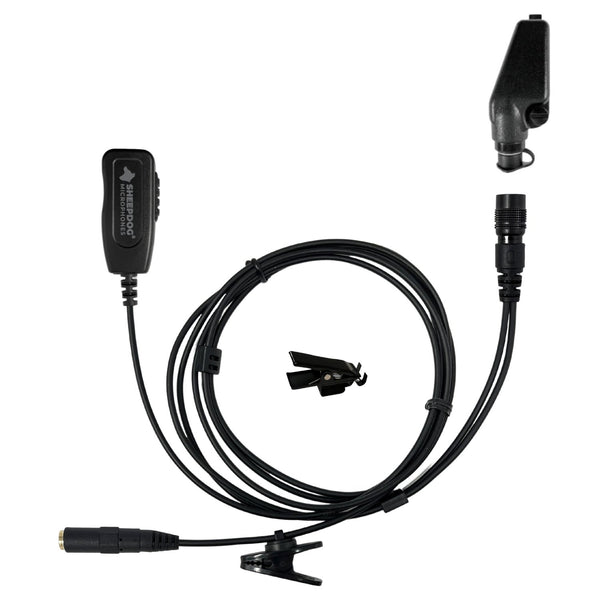 Sheepdog Police 2-Wire Surveillance PTT, Kenwood NX TK, 3.5mm
