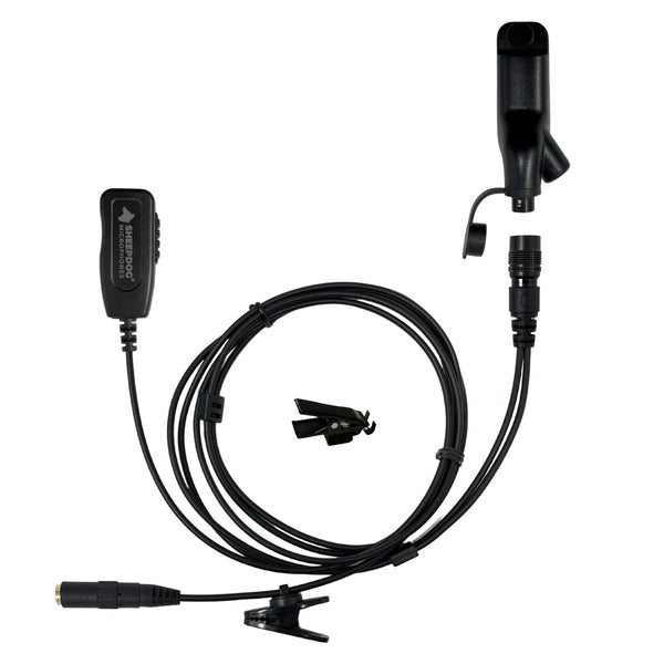 Sheepdog QD 2-Wire Surveillance PTT Kit, Motorola APX, 3.5mm Port - Sheepdog Microphones