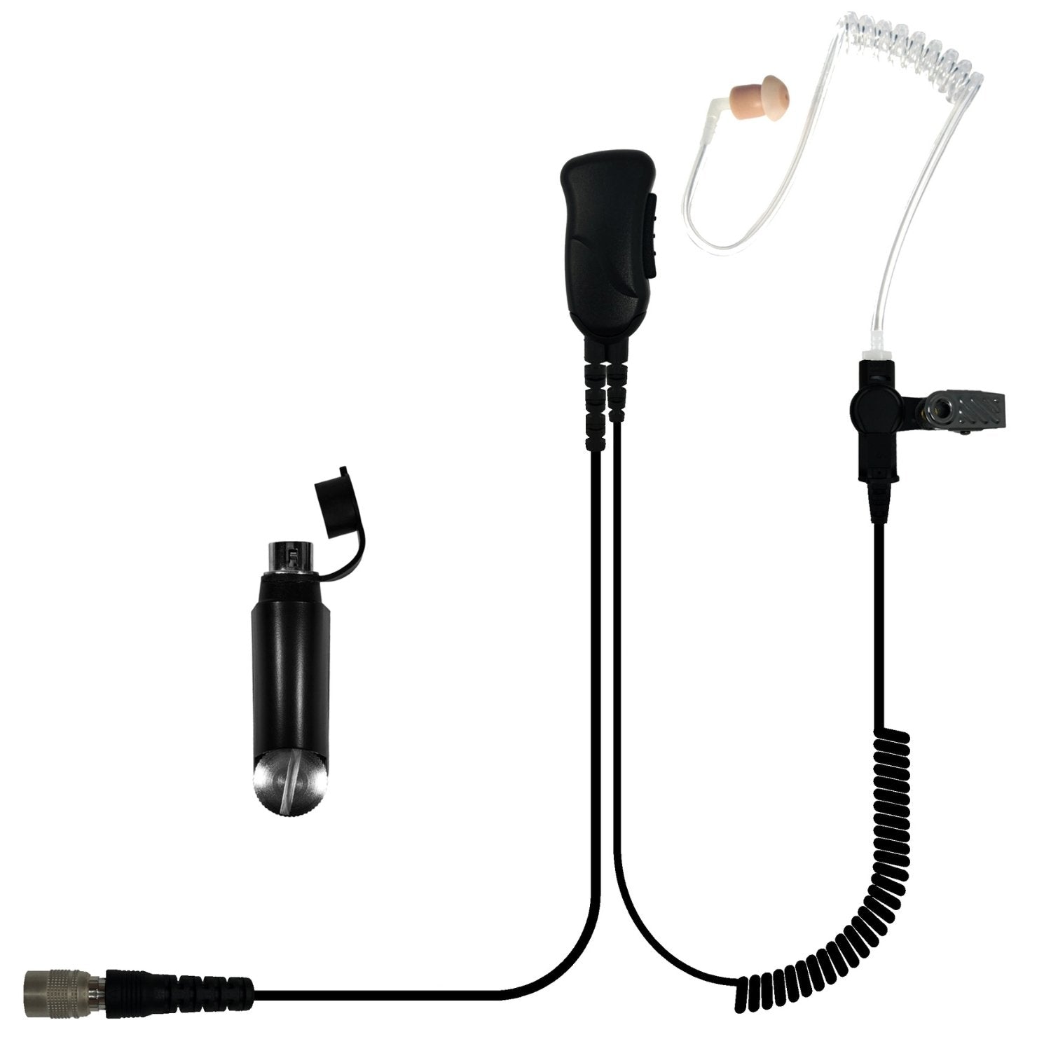 Sheepdog Quick Disconnect Lapel Mic Earpiece for Harris XG100P XL150P XL185 XL200P - Sheepdog Microphones