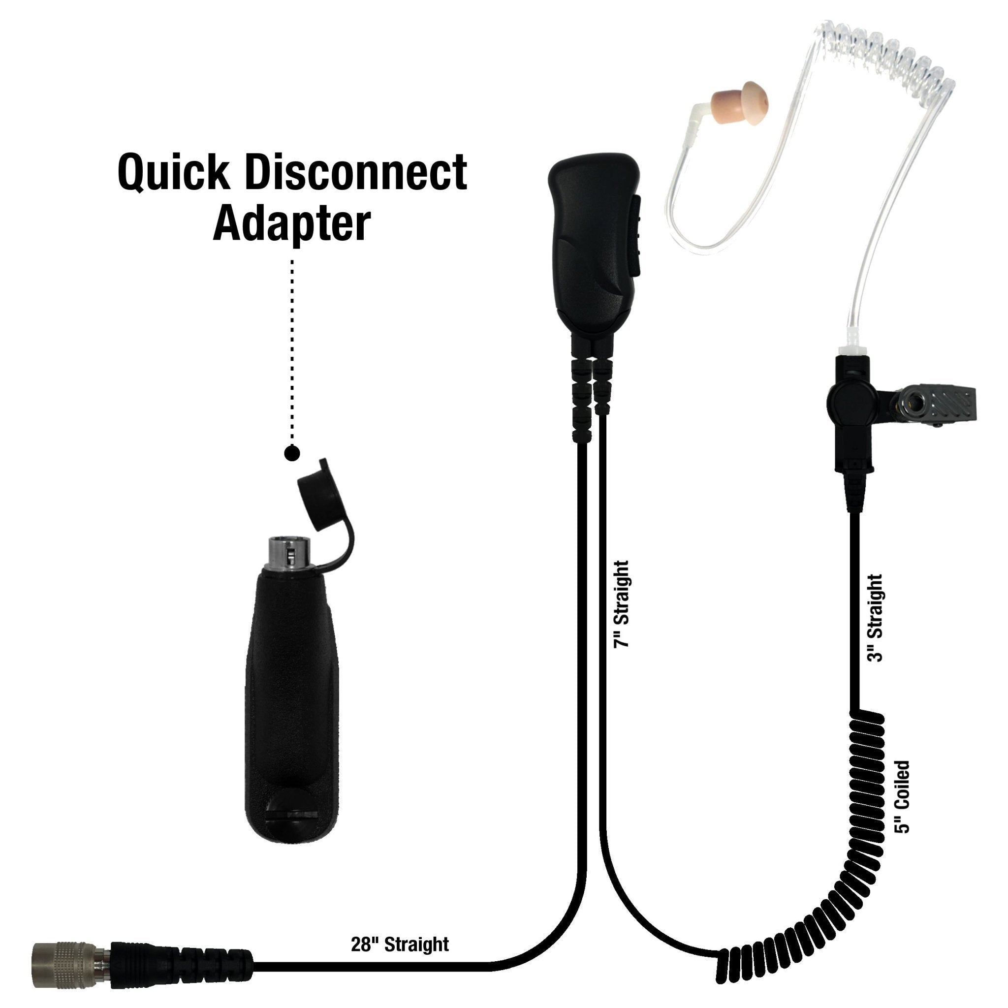 Sheepdog Quick Disconnect Lapel Mic Earpiece for Motorola APX6000 APX7000 APX8000 - sheepdogmics.com