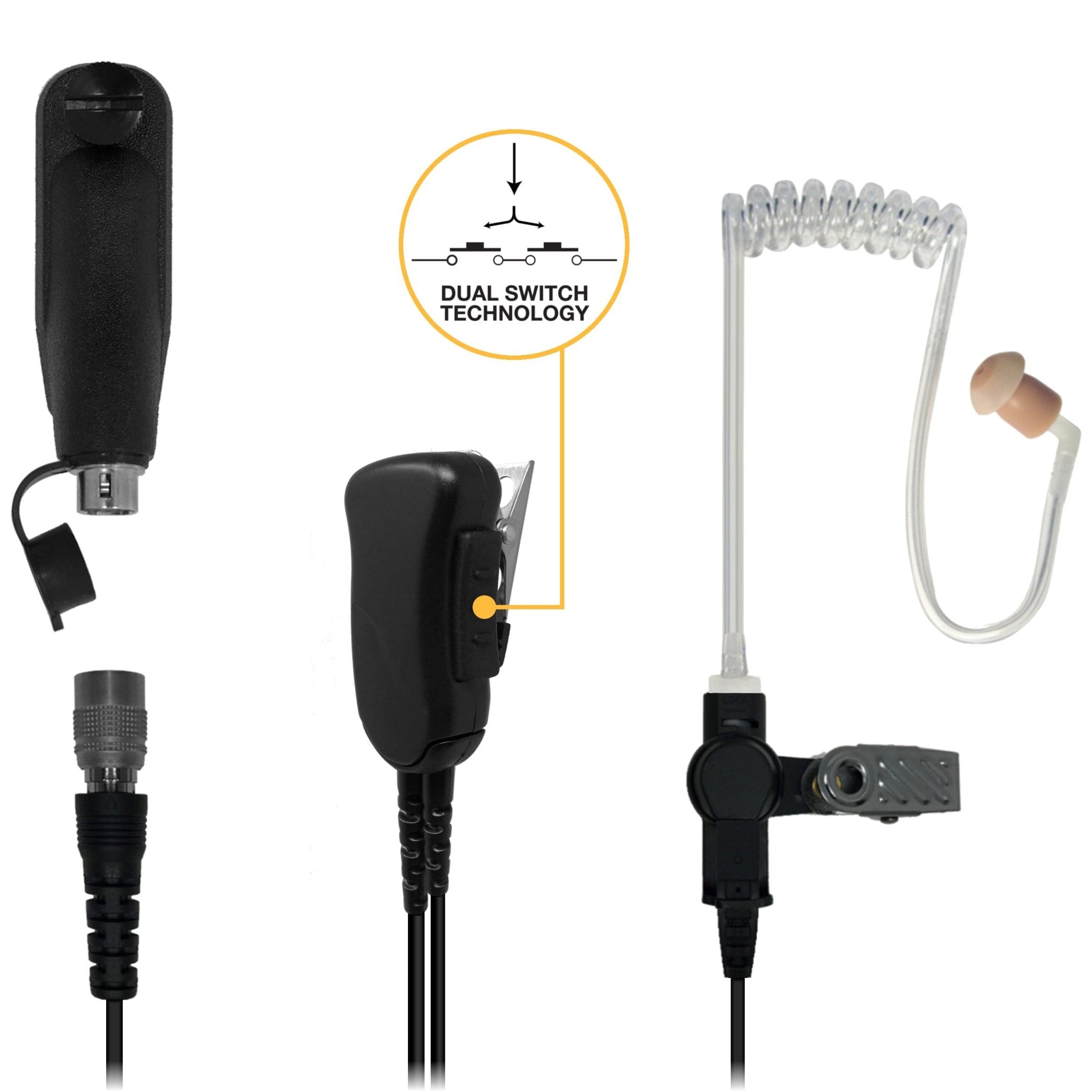 Sheepdog Quick Disconnect Lapel Mic Earpiece for Motorola APX6000 APX7000 APX8000 - sheepdogmics.com