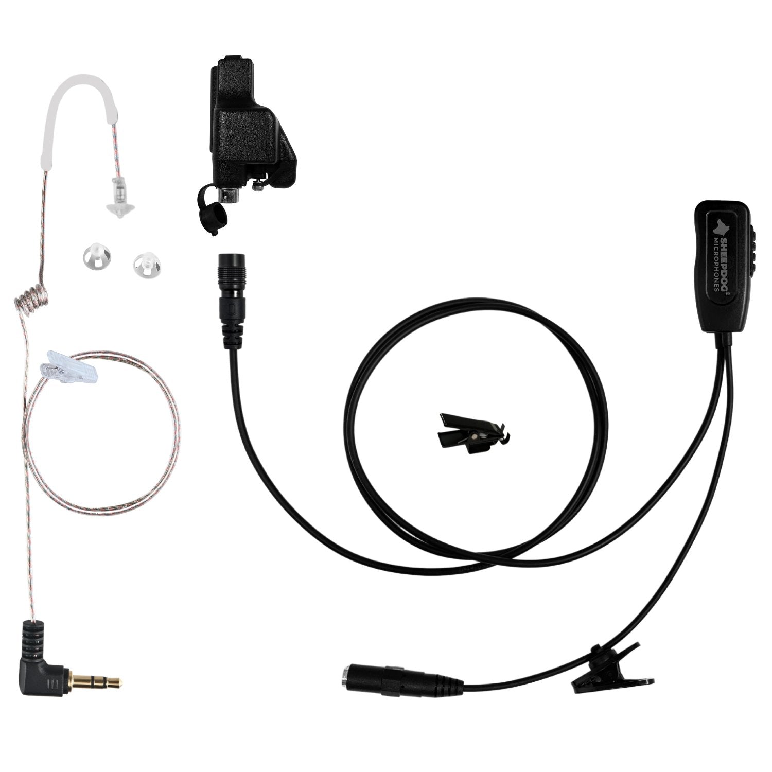 Sheepdog Quick Disconnect Mic and Tubeless Earpiece, Motorola XTS - Sheepdog Microphones