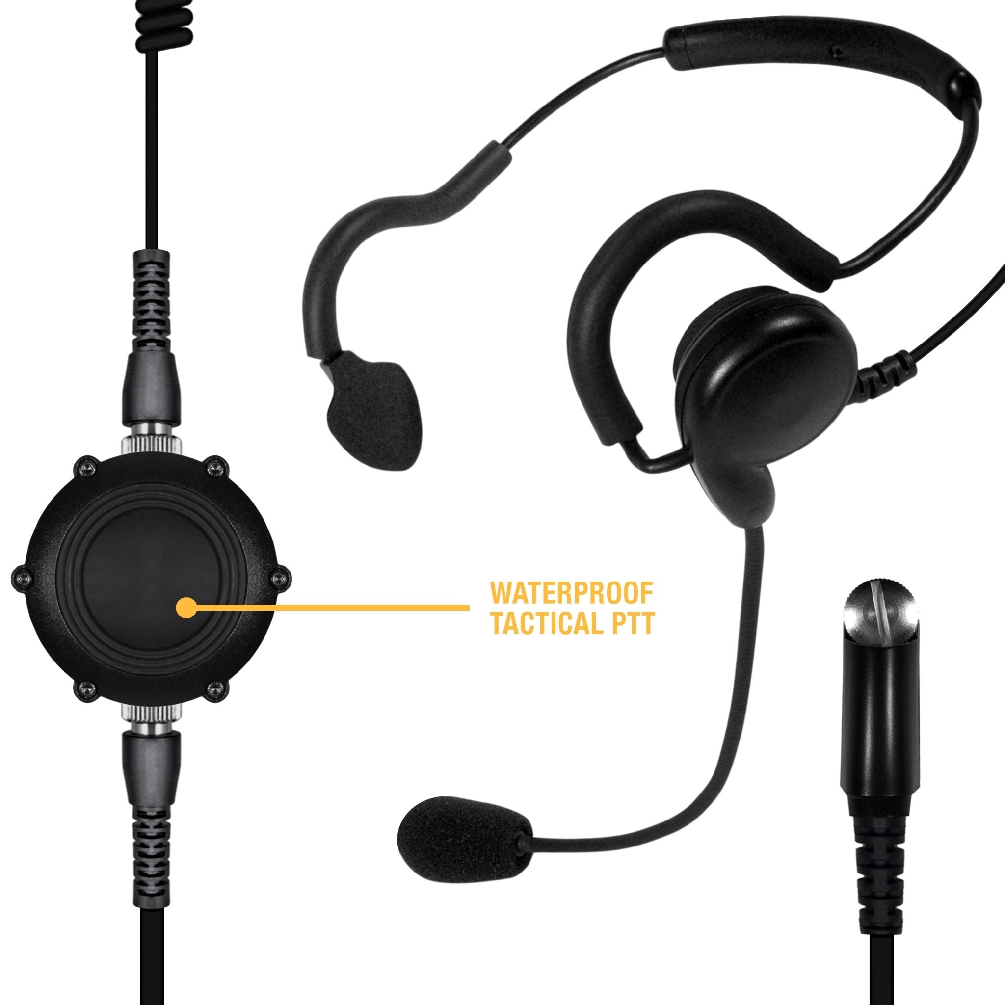 Sheepdog Tactical Boom Mic Headset for Harris XG100P XL150P XL185 XL200P - Sheepdog Microphones